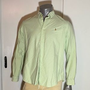 Men’s XL green pastel Polo Ralph Lauren button up shirt